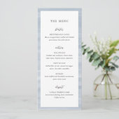 Kust Chic gedempt blauw elegante bruiloft Menu (Staand voorkant)