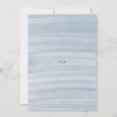 Kust Chic gedempt blauw elegante bruiloft Save The Date (Achterkant)