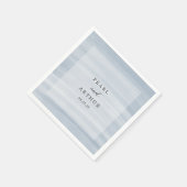 Kust Chic gedempt blauw elegante bruiloft Servet (Hoek)