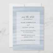 Kust Chic Gedempte Blauwe Elegante Trouw Save The Date (Voorkant)