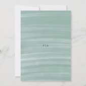 Kust Chic Gedempte Groene Elegante Trouw Save The Date (Achterkant)