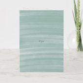Kust Chic Gedempte Groene Elegante Trouwdag (Achterkant)