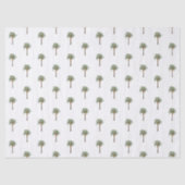 Kust chic koningspalm botanisch patroon tissuepapier (Voorkant)