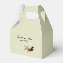 Kust Chic Minimalistische strand bruiloft Bedankdoosjes