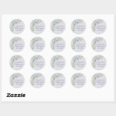 Kust Chic | Paarse en Limegroene Aangepaste Strand Ronde Sticker (Vel)