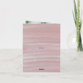 Kust Chic Roze Elegante Trouwdag Bedankkaart (Achterkant)