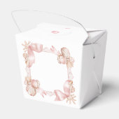 Kust chic roze parel Baby Shower Bedankdoosjes (Achterkant)