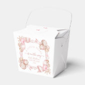 Kust chic roze parel Baby Shower Bedankdoosjes (Voorkant Zijde)