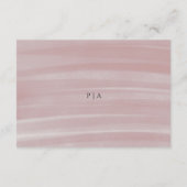 Kust Chic Roze QR Code Elegant Huwelijk RSVP Kaartje (Achterkant)