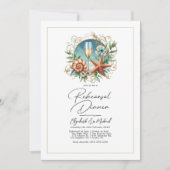 Kust Chic Schelp Oefenavond Dinner Kaart (Voorkant)