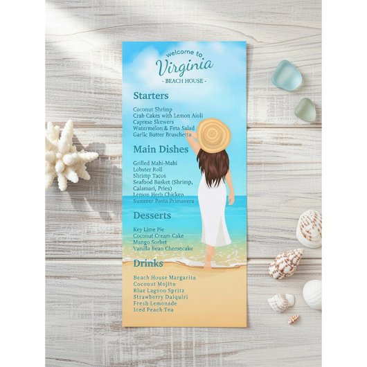 Kust Chic Virginia Beach Huurwoning Gast Menu