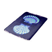Kust chique strand rustieke nautische blauwe schel badmat (Gekanteld)