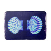 Kust chique strand rustieke nautische blauwe schel badmat (Voorkant)