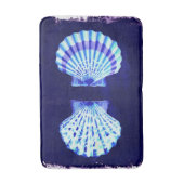 Kust chique strand rustieke nautische blauwe schel badmat (Voorkant Verticaal)