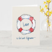 Kust Citaat | Liefde is beste lifesaver Kaart (Gele Bloem)