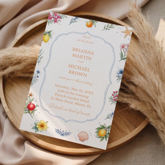 Kust Citrus Bloem Elegant Kaart