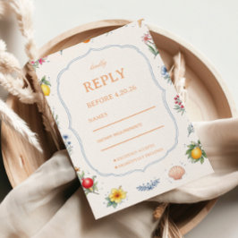 Kust Citrus Bloemreactie RSVP Kaartje