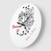 Kust Couple Profile Heert Hair Forever Clock Grote Klok (Hoek)