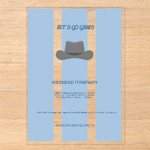 Kust Cowgirl Acryl Afscheid Van De Meisjes Uitnodigingen