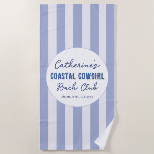 Kust Cowgirl Bach Club Blauw Witte Streep Strandlaken