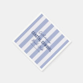 Kust Cowgirl Bach Club Blauw Witte Strepen Servet (Hoek)