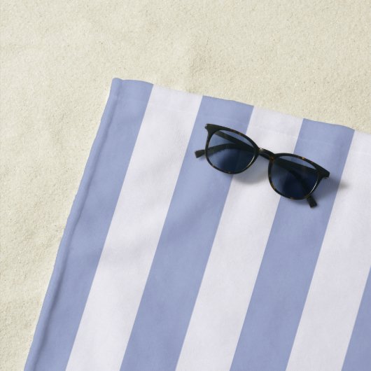 Kust Cowgirl Bach Club Blauw Witte Strepen Strandlaken (In situ)