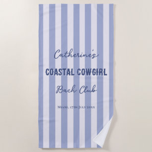Kust Cowgirl Bach Club Blauw Witte Strepen Strandlaken