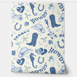 Kust Cowgirl Bach Club Fun Patroon Behang