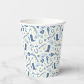 Kust Cowgirl Bach Club Fun Patroon Papieren Bekers (Achterkant)