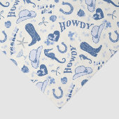 Kust Cowgirl Bach Club Fun Patroon Tissuepapier (Detail)