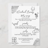 Kust Cowgirl Bachelorette Feest Kaart (Achterkant)