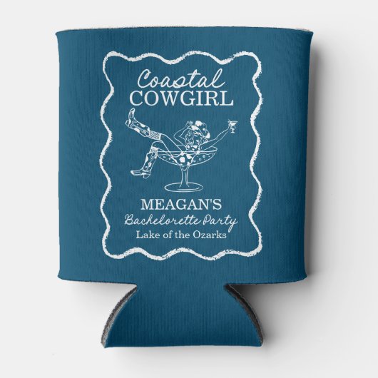 Kust Cowgirl Bachelorette-feest Weekend Koozie (Voorkant)