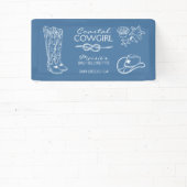 Kust Cowgirl Bachelorette Feest Weekend Spandoek (Insitu)