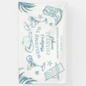 Kust Cowgirl Bachelorette-feestbanner Spandoek (Verticaal)