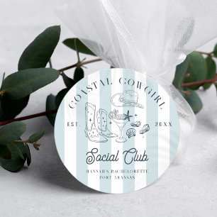 Kust Cowgirl Bachelorette Ronde Sticker