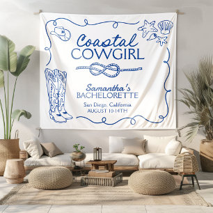 Kust Cowgirl Bachelorette Weekend Feest Wandkleed