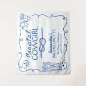 Kust Cowgirl Bachelorette Weekend Feestje Wandkleed (Voorkant)