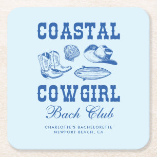 Kust Cowgirl Bachelorette-weekend Kartonnen Onderzetters