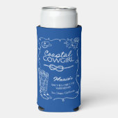 Kust Cowgirl Bachelorette Weekend Koozie (Seltzer Voorkant)