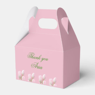 Kust Cowgirl Bruiloft roze tulp Bedankdoosjes