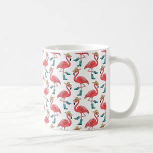 Kust Cowgirl Flamingo Laarzen Hoeden Patroon Koffiemok