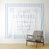 Kust Cowgirl Hoed Western Bachelorette Feest Wandkleed (In Situ (horizontaal))