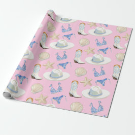 Kust Cowgirl Laarzen Roze Cadeau Cadeaupapier