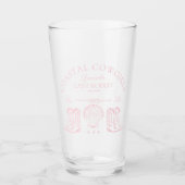 Kust Cowgirl Laarzen Western Bachelorette Feest Glas (Voorkant)