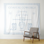 Kust Cowgirl Laatste Rodeo Bachelorette Feest Wandkleed (In Situ (horizontaal))