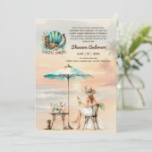Kust Cowgirl Landelijke Strand Bruidsmeisjes Trouw Kaart (Staand voorkant)