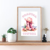 Kust Cowgirl Muur Kunst Canvas Afdruk