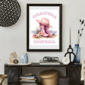 Kust Cowgirl Muur Kunst Canvas Afdruk