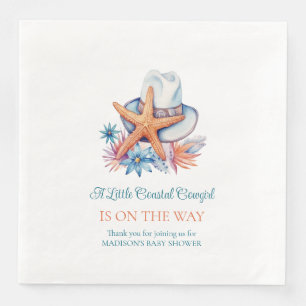 Kust Cowgirl Pet en Seashells Paper Dinner N Servet