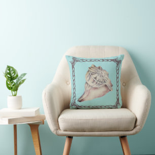 Kust Cowgirl Stijl Turquoise Zeeschelp Kussen